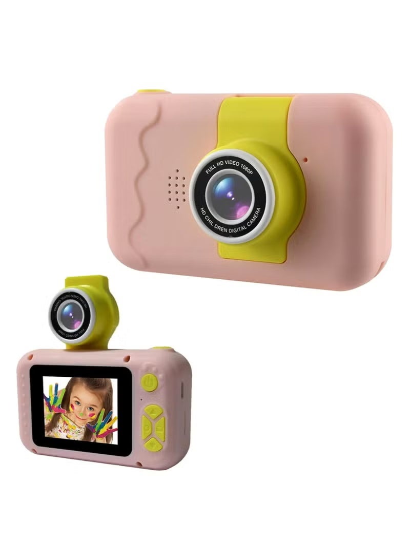 JAJEEK OKC02 Kids Digital Camera with 2 Inch LCD Screen and Flip Lens, Easy-to-Use Pink Camera for Children, Fun Photography & Video Recording, Portable and Durable Design - Image 1