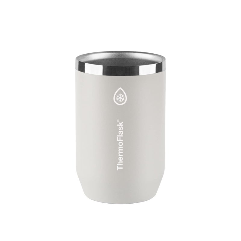ThermoFlask Standard Can Cooler 2in1 Insulated Can Cooler Cup Durable Stainless Steel Cooler with NonSlip Base DishwasherSafe Beverage Can Cooler 12 oz Ultimate Gray