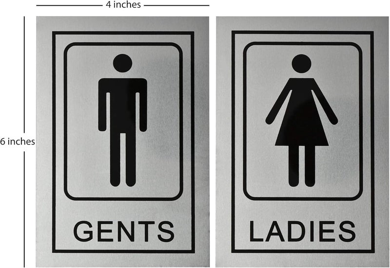 BPA Stainless Steel Gents Ladies Signage - Image 2