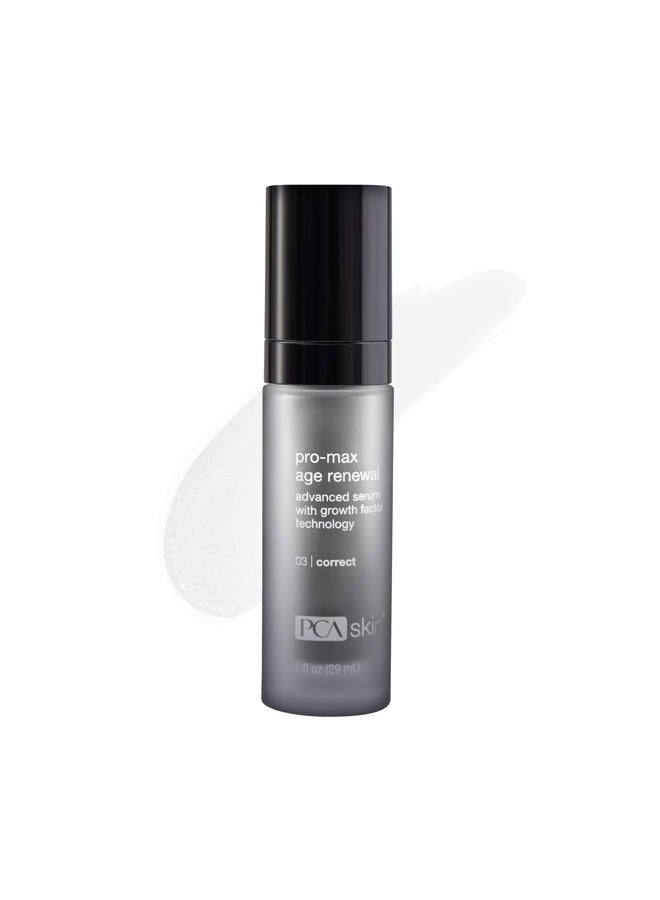 PCA SKIN Pro Max Age Renewal Anti Aging Serum, Anti Aging Face Serum for Reducing Wrinkles and Sagging Skin, Helps Lift and Firm Skin on Face and Neck, Safe For All Skin Types, 1.0 oz Pump Bottle - Image 1