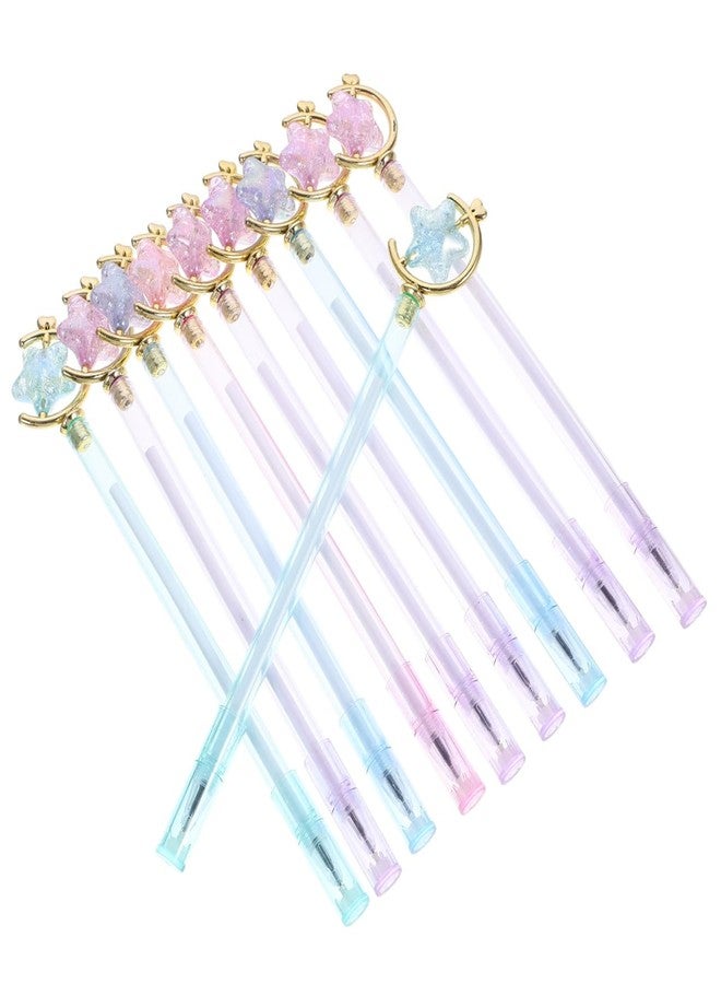 DIYEAH 10pcs Star Design Stylish Writing Pens Charming Colors for Office School Random Styles Comfortable Grip Smooth Ink for - Image 4