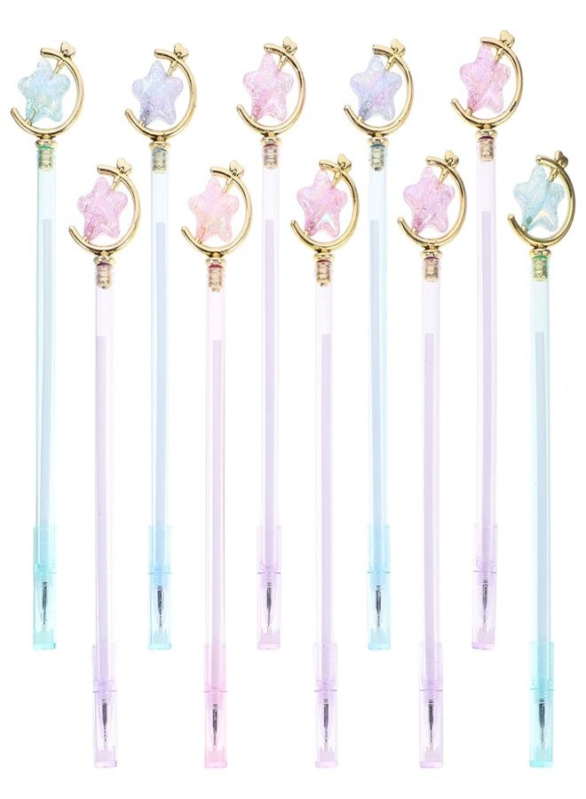 DIYEAH 10pcs Star Design Stylish Writing Pens Charming Colors for Office School Random Styles Comfortable Grip Smooth Ink for - Image 1