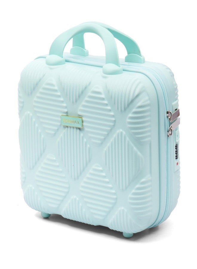 SHAMAX® Hard Shell Makeup Organizer Bag for Women Travel Vanity Case with Handle, TSA Lock, Inner Mesh Pocket & Spacious Storage | Cosmetic, Skincare & Toiletry Organizer (Mint Green) 31×28.5×16 cm - Image 1