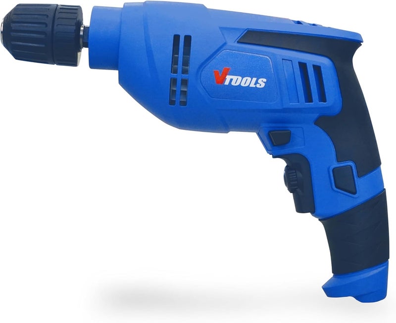 VTOOLS 500W Professional Electric Drill Driver, Heavy Duty Up To 2700Rpm, Multi-Function, 10Mm Chuck, For Wood, Plastic, And Metal, Diy And Office Repair, Vp1104 - Image 3