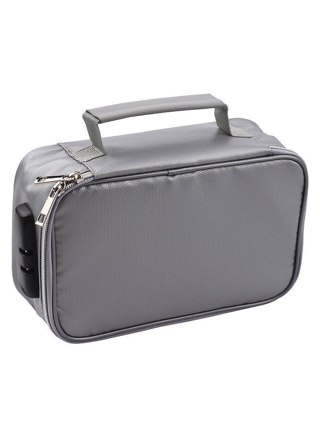 Generic Fireproof File Document Bag Safety Organizer with 3-Digit Lock Closure Fire & Water Resistant Money Pouch Multi-Layer Card Case for Home Office Travel Passport Certificates  - Image 1