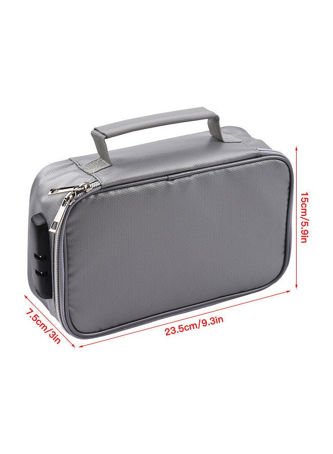 Generic Fireproof File Document Bag Safety Organizer with 3-Digit Lock Closure Fire & Water Resistant Money Pouch Multi-Layer Card Case for Home Office Travel Passport Certificates  - Image 5