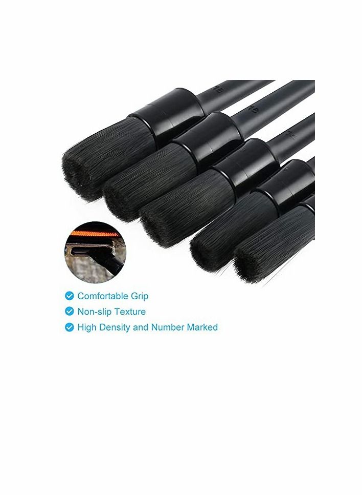 KASTWAVE 9pcs Car Wheel Brush Set Detailing Tire 17Inch Long Soft 5 Brushes with Automotive Air Conditioner Kit for Cleaning - Image 3