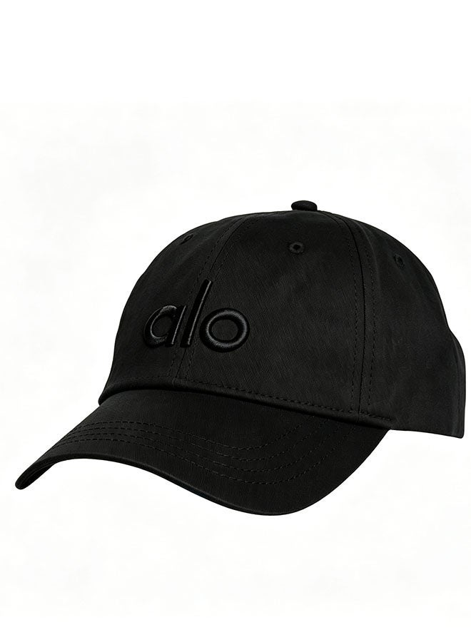Alo Yoga Premium Unisex Adjustable Baseball Cap – Lightweight Breathable Casual Sports Hat for Men & Women, Minimal Streetwear Style, Curved Visor Black Cap - Image 1