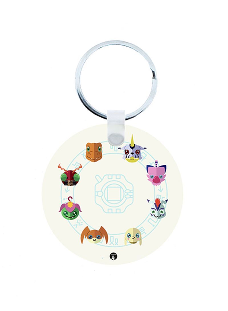 RKN Digimon Anime Wooden Keychain