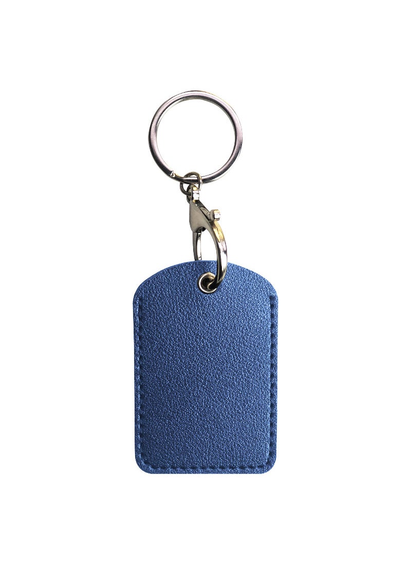 Generic PU Leather Drop Keychain Card HolderDark blue rectangle Dark blue rectangle 