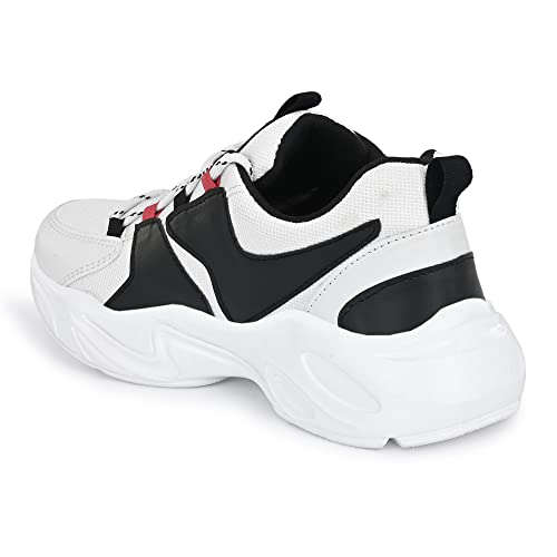 Amico Men's & Boys Multicolor Running Casual Sports Shoes (White, Numeric_7) - Image 4