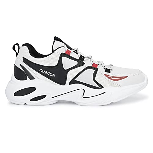 Amico Men's & Boys Multicolor Running Casual Sports Shoes (White, Numeric_7) - Image 3