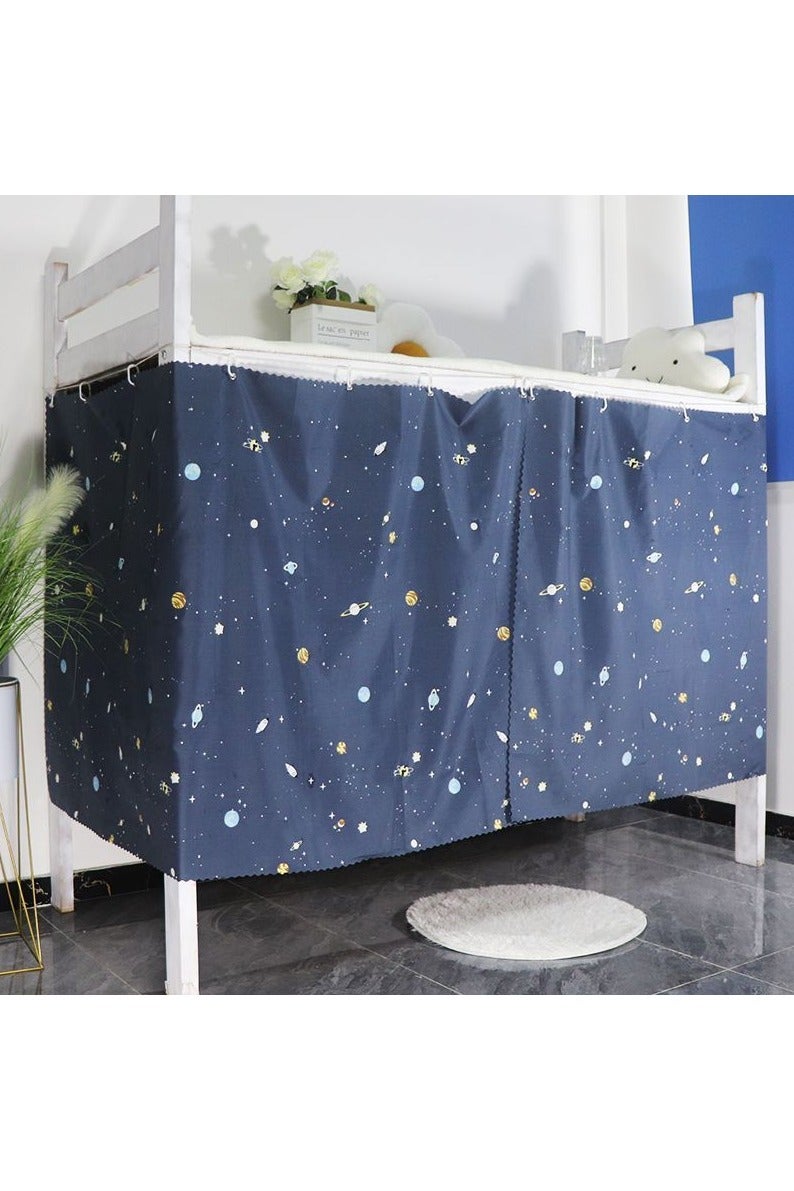 FASHION HOME 2PCS Bunk Bed Curtain Single Sleeper Canopy Blackout Cloth Shading Bedding Junior Students College Home Drapery - Image 2