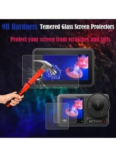 KASTWAVE Screen Protector for DJI OSMO Action 4 Camera - Includes Tempered Glass LCD Display Film, Lens Protector, and Silicone Lens Cap Cover, 0.3mm 9H Hardness Anti-Scratch Anti-Bubble (6+2 Pack)  - Image 3
