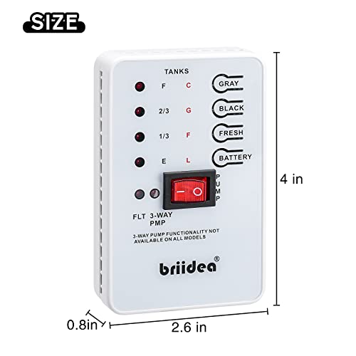 briidea نظام المراقبة الدقيقة، لوحة مراقبة مستشعر خزان RV من برييديا، بديل KIB، مستشعر مستوى المياه العذبة أو خزان الاحتفاظ - Image 3