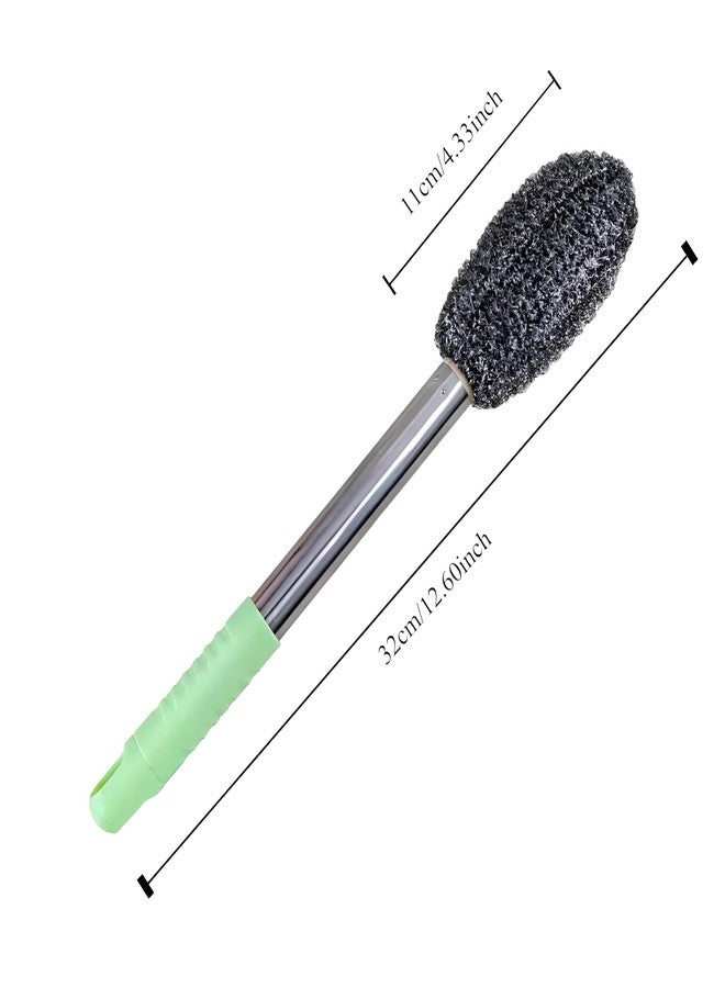KITCHEN CRAFTOPIA® Cleaning Brush with Long Handle - Bottle Cleaning Brush Steel Long Handle Water Bottle Containers Vase and Glass Bottle Cleaner for Kitchen Accessories - Image 2