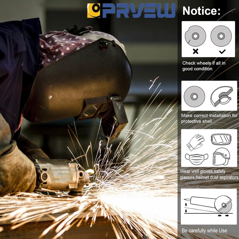PRVEW 10-Pack 7-Inch Aluminum Oxide Cut Off Wheels, 7x1/16x7/8", "Silver", "Angle Grinder Compatible, Great for Carbon Steel, Stainless Steel, Iron & More - Image 5