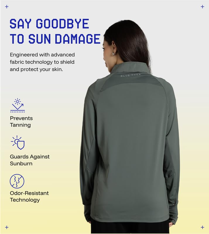 BLUE TYGA Womens Sunscreen Jacket ICE Pro – UPF 50+ Cooling Jacket for Men & Women|Cool Rush Pro Tech,UV Protection,Breathable,Sweat-Wicking, Anti-Microbial, Lightweight Sun Hoodie for Outdoor Sports & Travel - Image 4