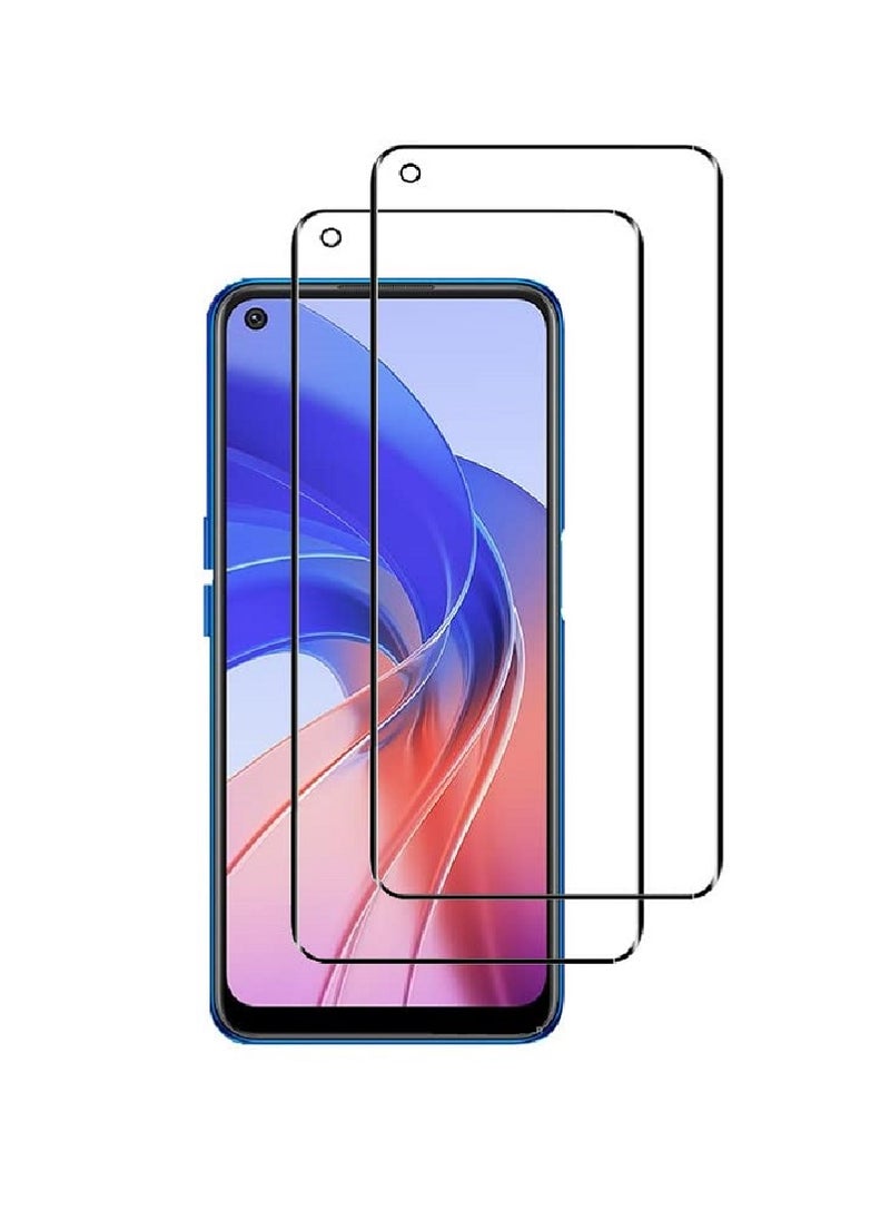 Super 2 Pieces  Tempered Glass Screen Protector Clear Designed For Oppo A55 4G Full Screen Coverage And Bubble Free - Image 1