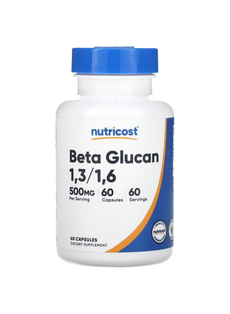 Nutricost Beta Glucan 1,3/1,6, 500 mg, 60 Capsules
