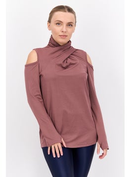 Women Sportswear Fit Long Sleeve Training Top, Mauve