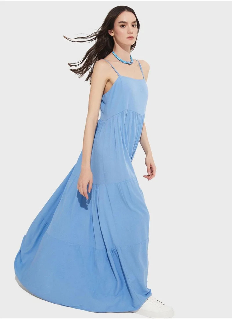 JUNE Tiered Maxi Dress