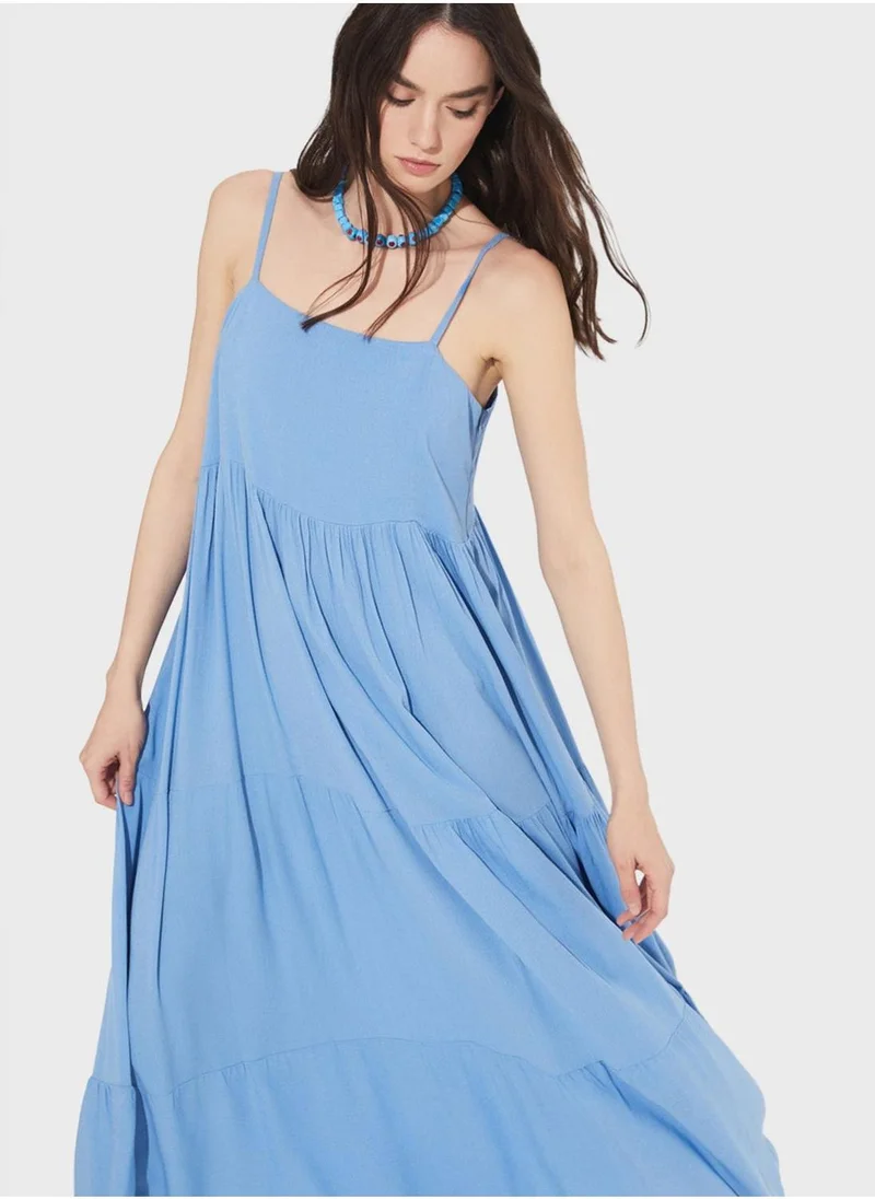 JUNE Tiered Maxi Dress