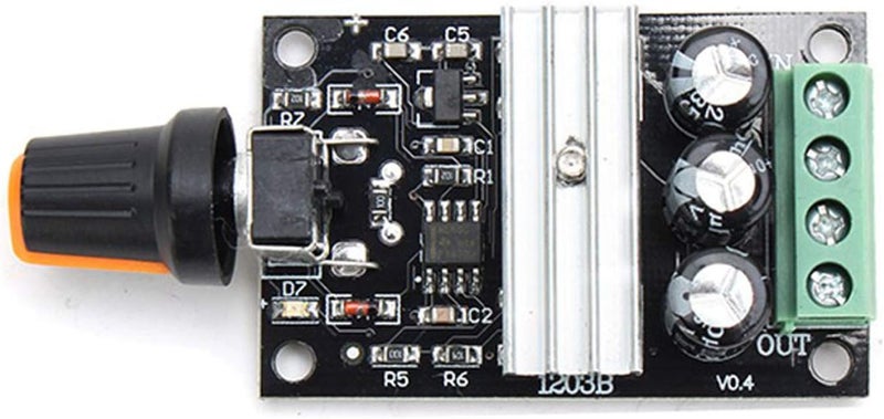 Greartisan 6V-28V 3A DC Motor Speed Controller PWM Variable Speed Regulator Governor Switch 1203B with Speed Control Knob - Image 1