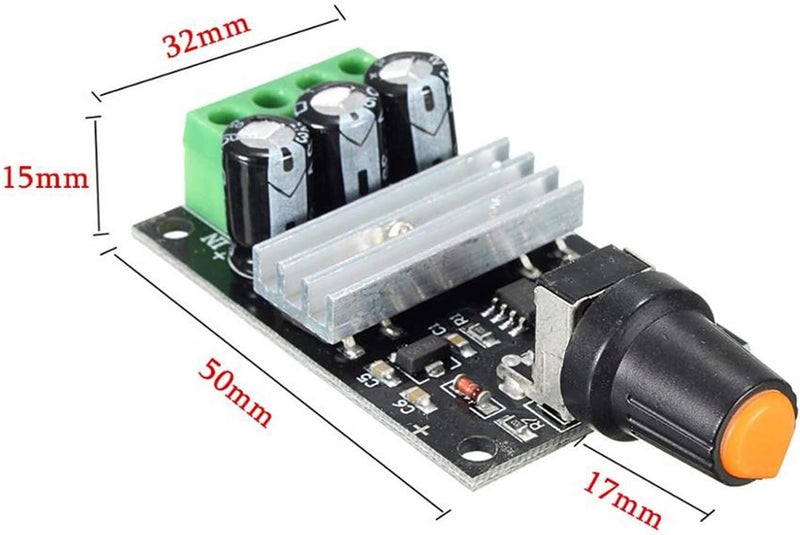 Greartisan 6V-28V 3A DC Motor Speed Controller PWM Variable Speed Regulator Governor Switch 1203B with Speed Control Knob - Image 4