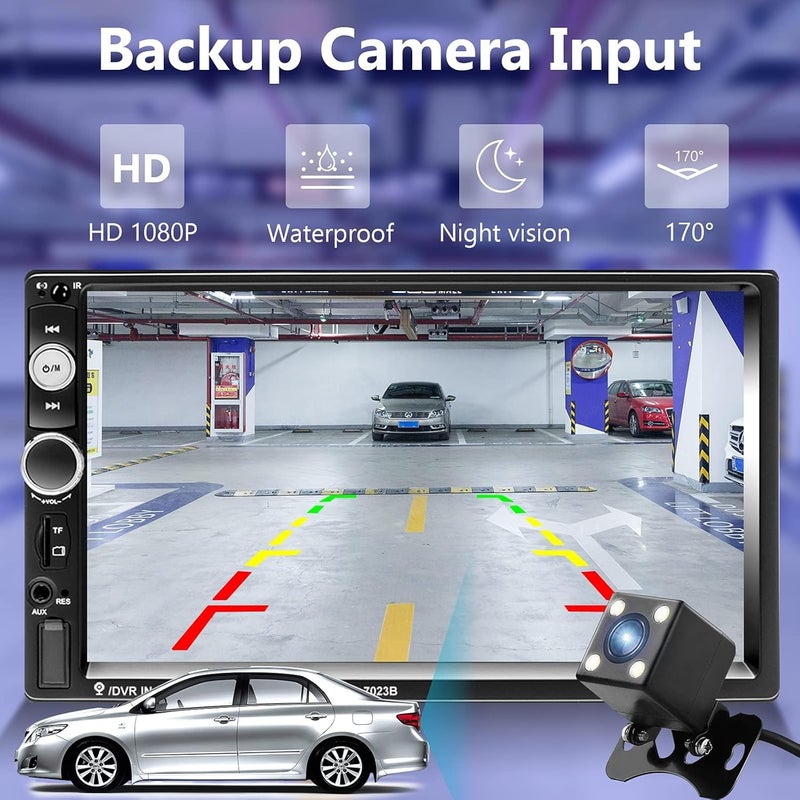 podofo Double Din Car Stereo with 7" Touchscreen - Image 5