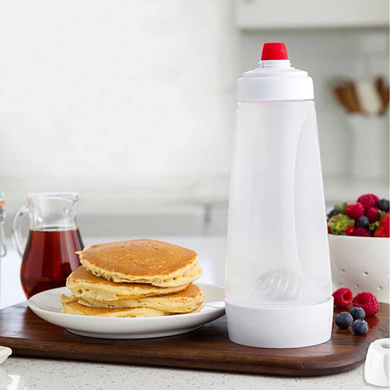 UZOU Pancake Batter Dispenser, Pancake Mix Dispenser with Whisk Ball and Stand Base, Pancake Batter Mixer with BlenderBall for Pancakes, Crepes, Waffle, Muffins, Qatayef, Cupcakes, and more - Image 5