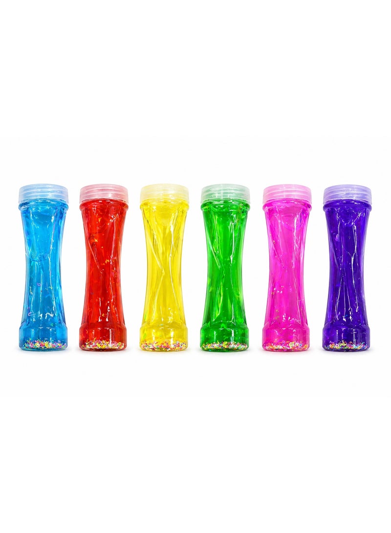 STORE 7 Colorful Glitter Clear Slime for Kids – Non-Stick, Stretchy Play Dough (Slime Clay/Slime Dough/Crystal Slime/Jelly Slime) with Butterfly and Flowers – Starry Slime for Sensory Play and Creative Development – ​​6 Pieces - Image 3