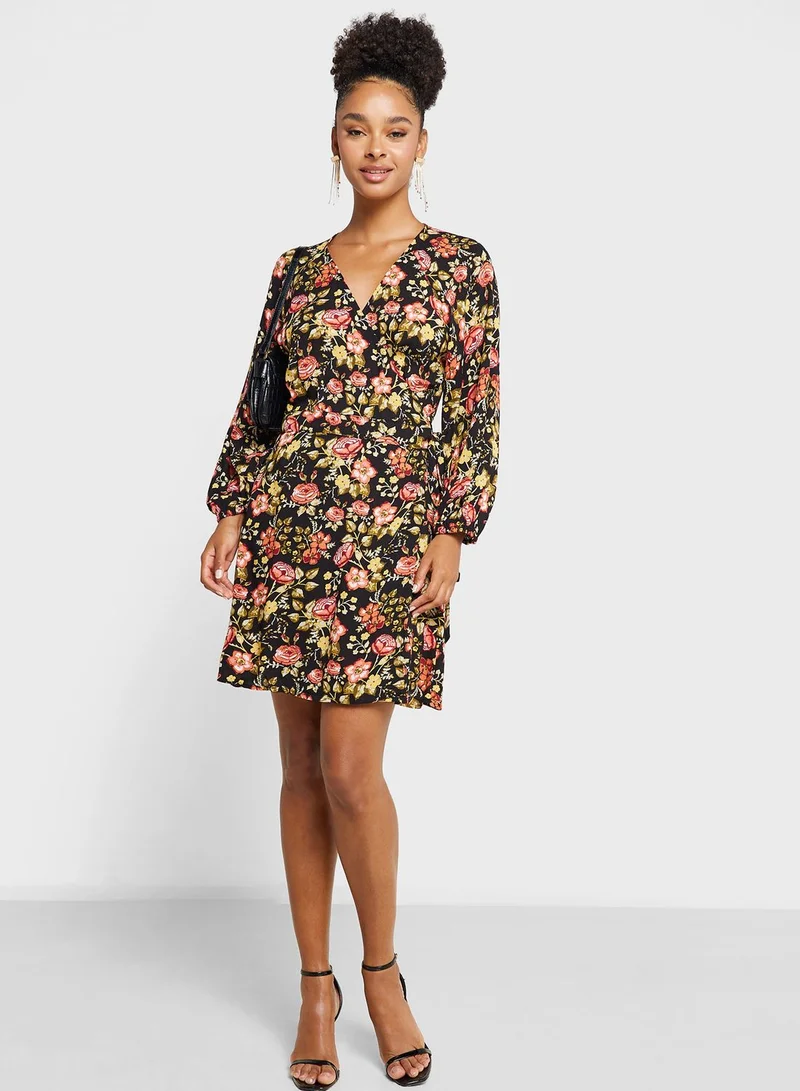 NA-KD Floral Print Dress