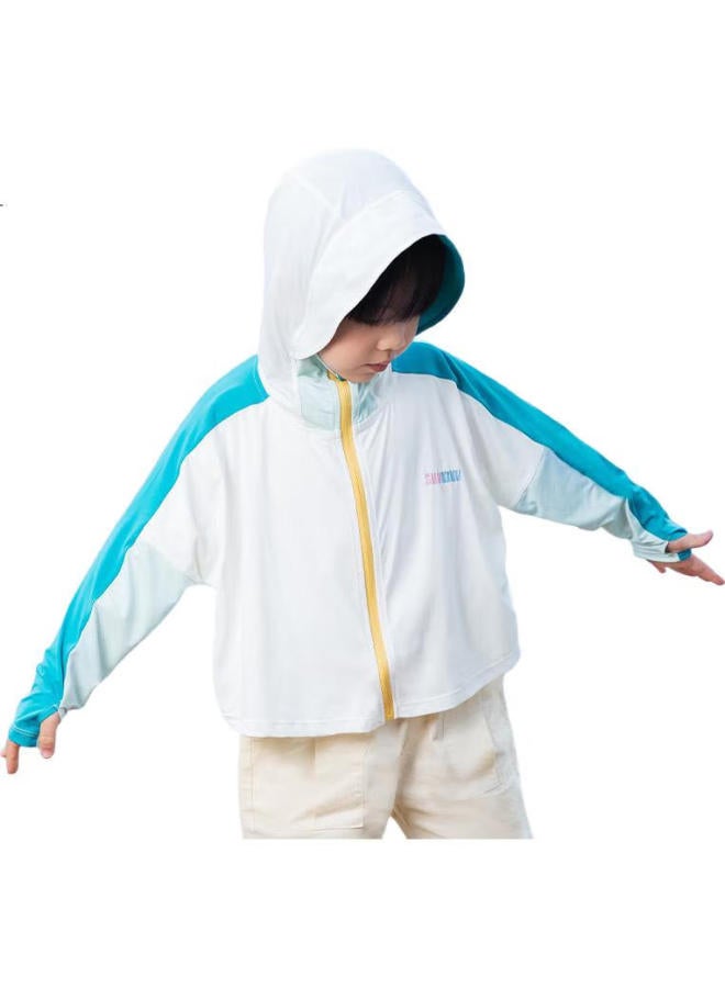 Shukiku Children'S Sun Protection Clothing, Uv-Resistant, Original Yarn, Ice-Cool And Breathable, For Boys And Girls, Sun Protection Garment, Green, 110/52(S) - Image 3