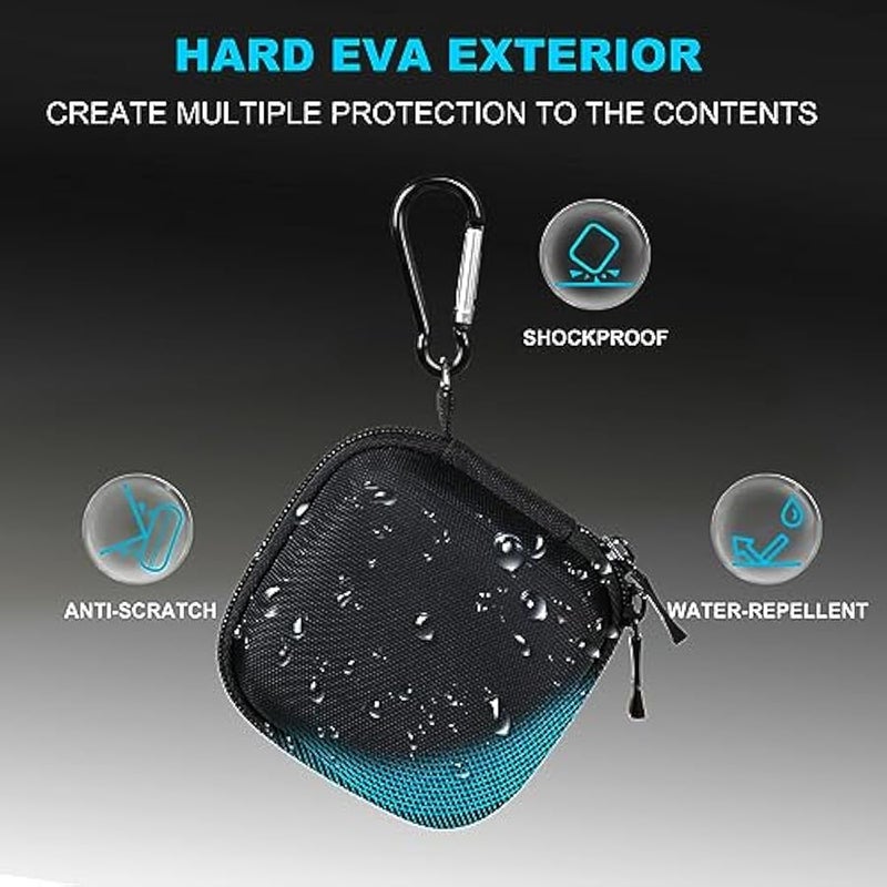 Hard Drive Carrying Case for Crucial X9 Pro/Crucial X10 Pro Portable SSD USB-A Adapter 1TB 2TB 4TB USB 3.2 External Solid State Drives Shockproof Water Repellent Storage Travel Bag, Black+Gray - Image 3