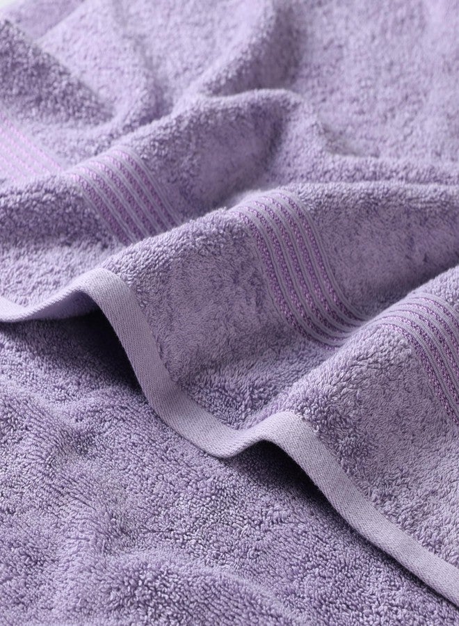 سوبيريور طقم مناشف وجه فاخرة من القطن المصري، مناشف صغيرة للمطبخ، حمام المنزل، حمام الضيوف، مستلزمات فاخرة، ناعمة، ماصة، مناشف غسيل، منتجعات صحية، فنادق، منتجعات، طقم من 10 قطع، لون بنفسجي ملكي - Image 3