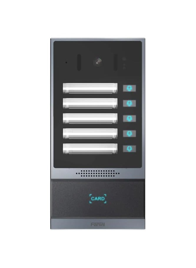 فانفيل Fanvil i63 SIP Video Door Phone | 2MP Camera | 5 Speed Dial Buttons | PoE | RFID/NFC Access | IP66 Waterproof & IK07 Anti-Collision – Outdoor Intercom System - Image 1