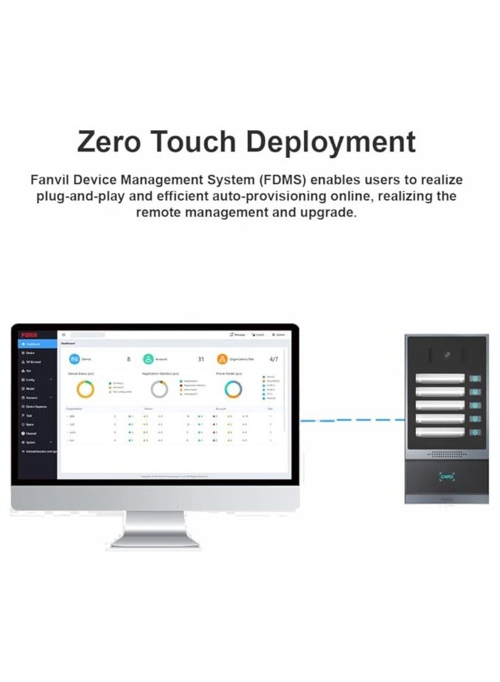 فانفيل Fanvil i63 SIP Video Door Phone | 2MP Camera | 5 Speed Dial Buttons | PoE | RFID/NFC Access | IP66 Waterproof & IK07 Anti-Collision – Outdoor Intercom System - Image 5