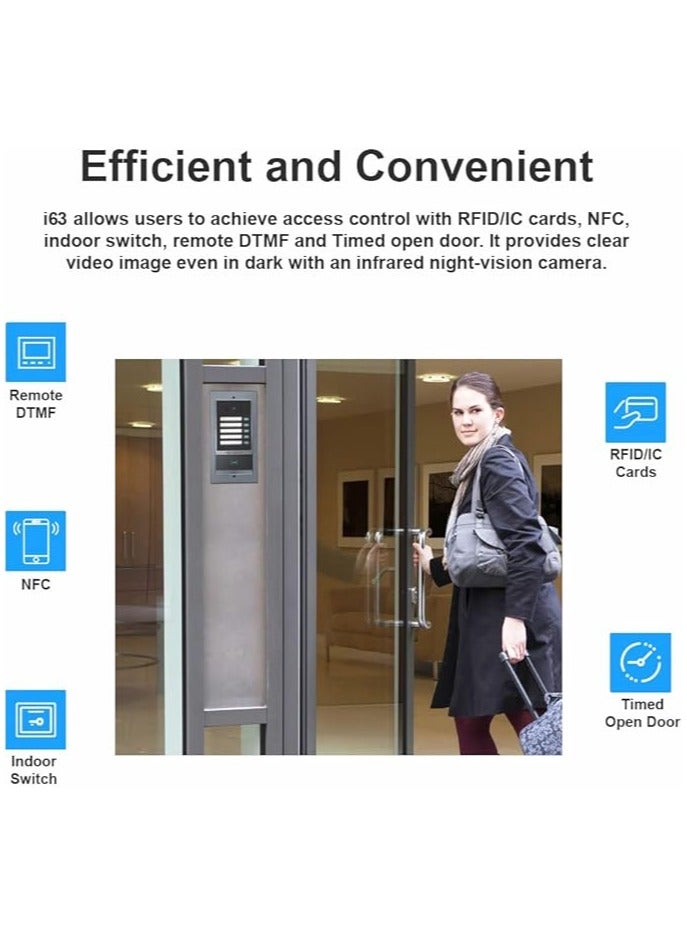 فانفيل Fanvil i63 SIP Video Door Phone | 2MP Camera | 5 Speed Dial Buttons | PoE | RFID/NFC Access | IP66 Waterproof & IK07 Anti-Collision – Outdoor Intercom System - Image 2