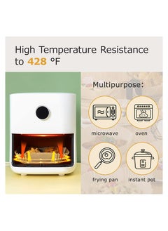 NUMPIG 100Pcs Air Fryer Disposable Paper Liner Air Fryer Liners Square Baking Paper for Air Fryer Water-proof Parchment Paper for Baking Roasting Microwave 6.3 inch/16cm Square  - Image 5