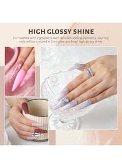Aokitec 36Pcs Dip Powder Starter Nail Kit - 20 Colors Dip Powder Set With Dip Base & Top Coat Activator Brush Saver Liquid Set Clear Build Powder Basic Dip Nail Tools For Salon Home French Dip Nails  - Image 4