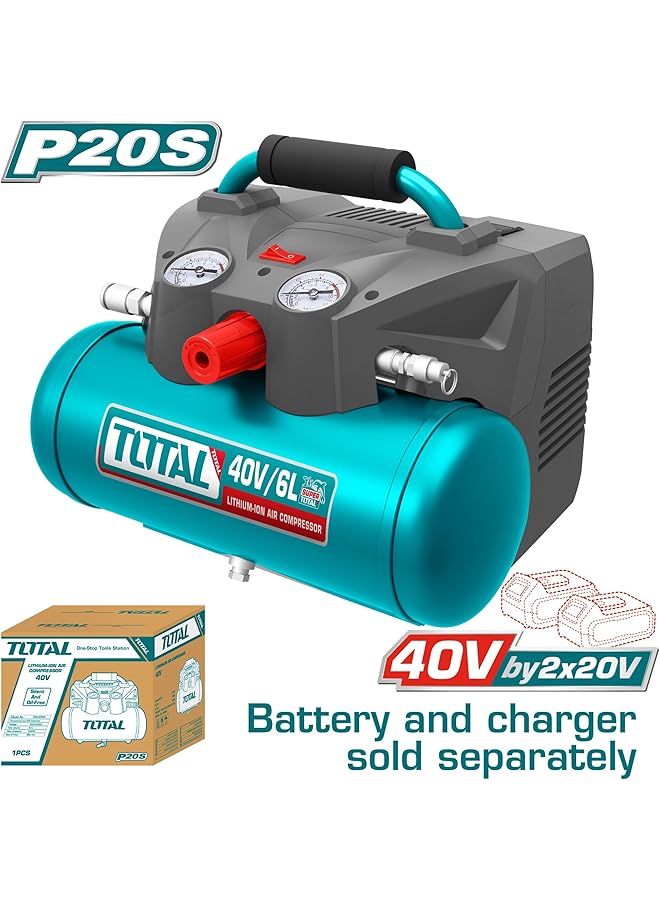 TOTAL Cordless Air Compressor Tacli2003 - Image 2