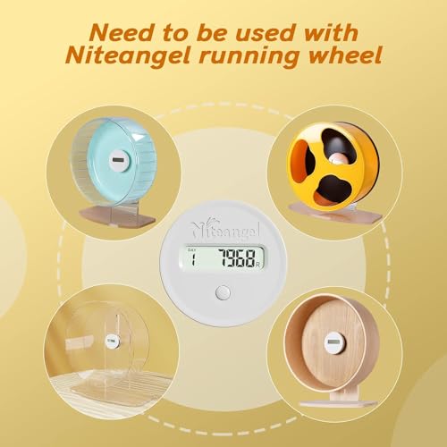 Niteangel Accurately Hamster Wheel Pedometer- Small Animal Step Counter for Super-Silent Hamster Wheel | Acrylic Wheel | Wooden Wheel (Niteangel Wheel Pedometer) - Image 2