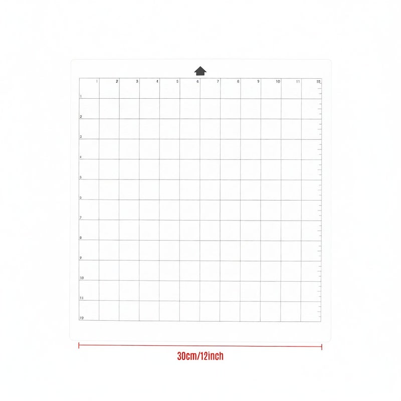 OLD FOX Replacement Cutting Mat Transparent Adhesive Mat with Measuring Grid 12 * 12 Inch for Silhouette Cameo Plotter Machine, 1pcs - Image 5