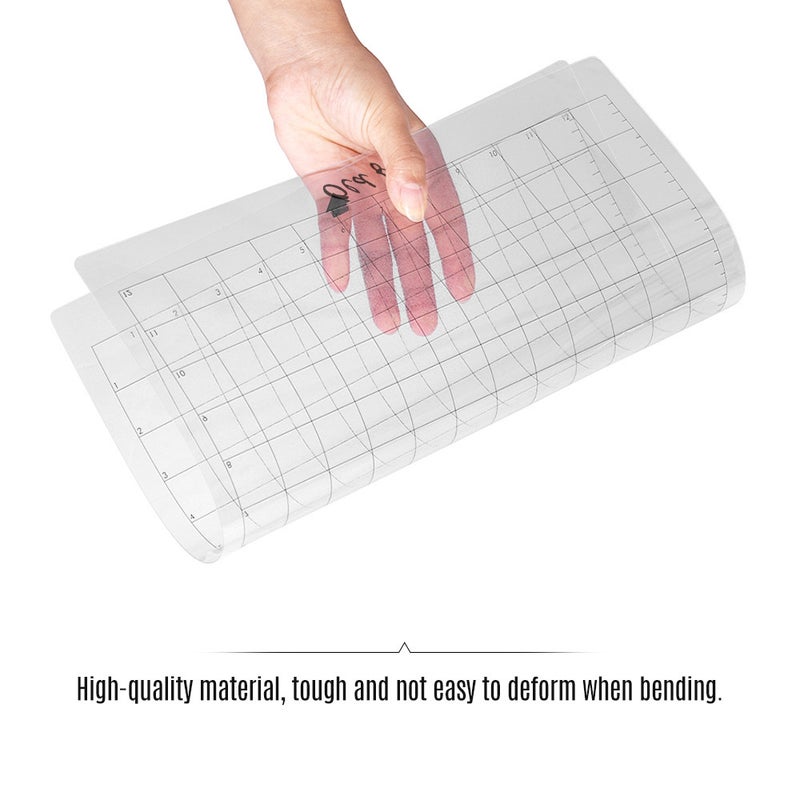 OLD FOX Replacement Cutting Mat Transparent Adhesive Mat with Measuring Grid 12 * 12 Inch for Silhouette Cameo Plotter Machine, 1pcs - Image 2