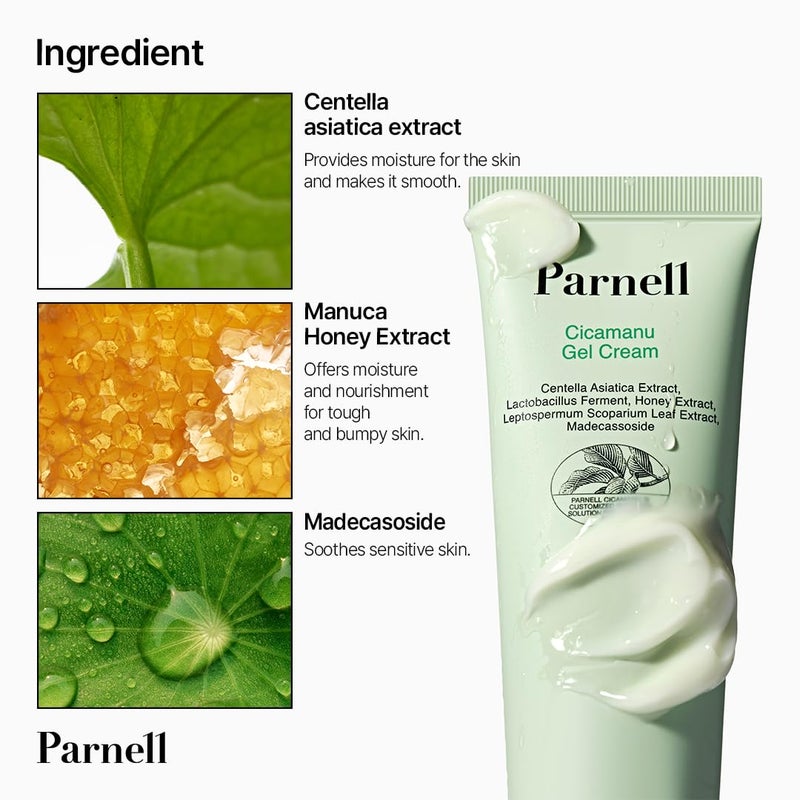 Parnell جل كريم بارنيل سيكامانو، مرطب عسل مانوكا و سيكا للبشرة الحساسة. كريم وجه مهدئ بحمض الهيالورونيك (2.53 أونصة سائلة / 75 مل) - Image 4