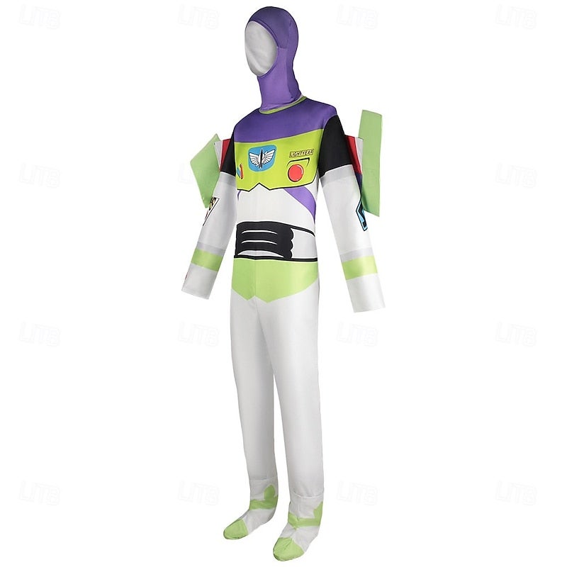 Y&D Toy Movie Green Space Ranger Outfits Jumpsuit Onesie Costume Movie Cosplay for Boys' Kid's Adults' Halloween Carnival Performance Comic Con Anime Expo - Image 5