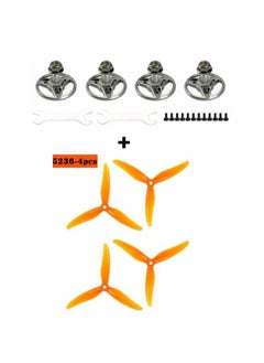 For DJI Fpv Traversing Machine Motor Propeller Seat Mounting Seat Propeller Modified Racing Aerial Photography Drone Upgrade Accessories-Color:5236 Orange Paddle 1 Set + Paddle Base 1 Set-Specification:For DJI FPV COMBO