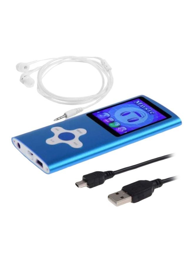 NIBEMINENT MP4 Player With Earphones And USB Cable XYQ51214121BU_U00491 Blue/White  - Image 1