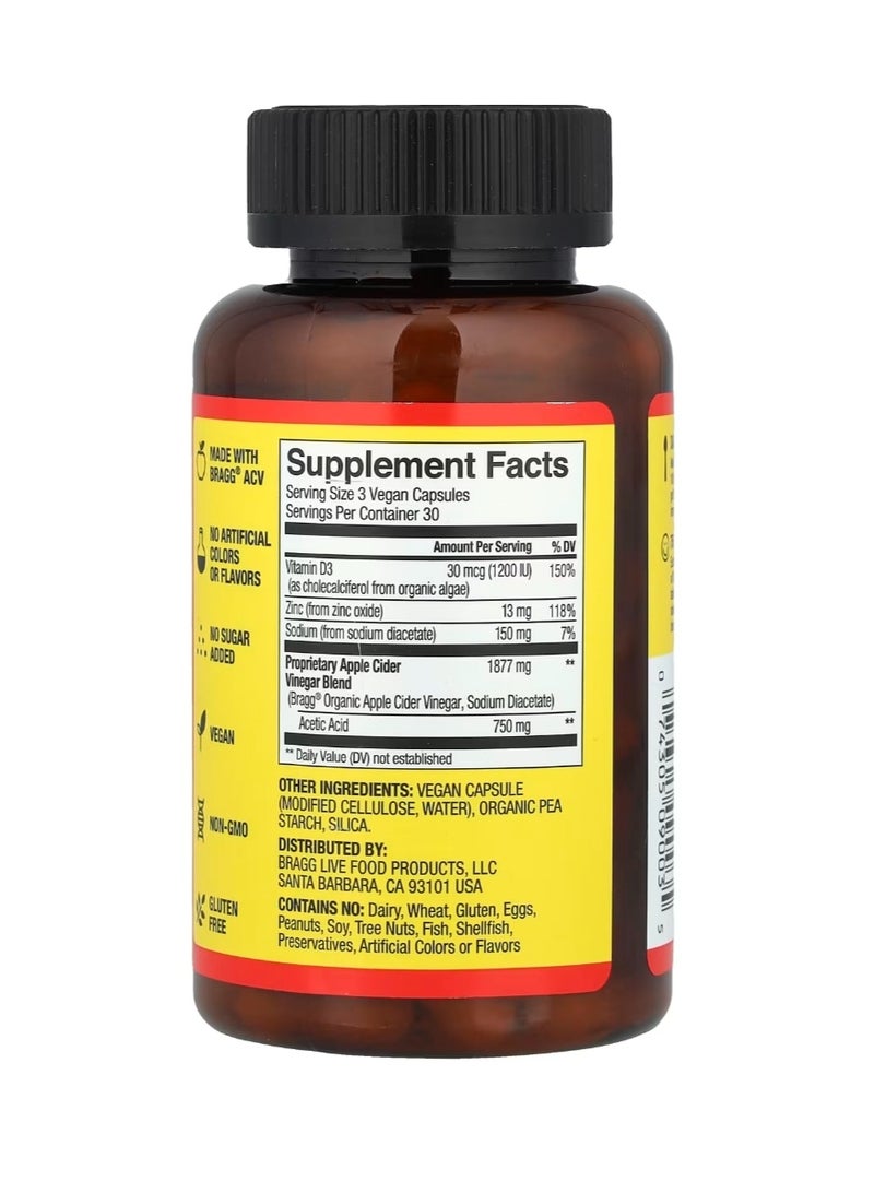 Bragg Apple Cider Vinegar  90 Capsules - Image 2
